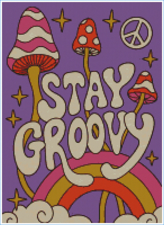 Stay Groovy by Andrea Lobell- Diamond Art Kit (40x55cm)