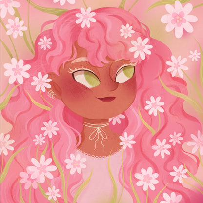 Daisy Dream by Daria.illus – Diamond Art Kit (50x50cm, Square Drill)