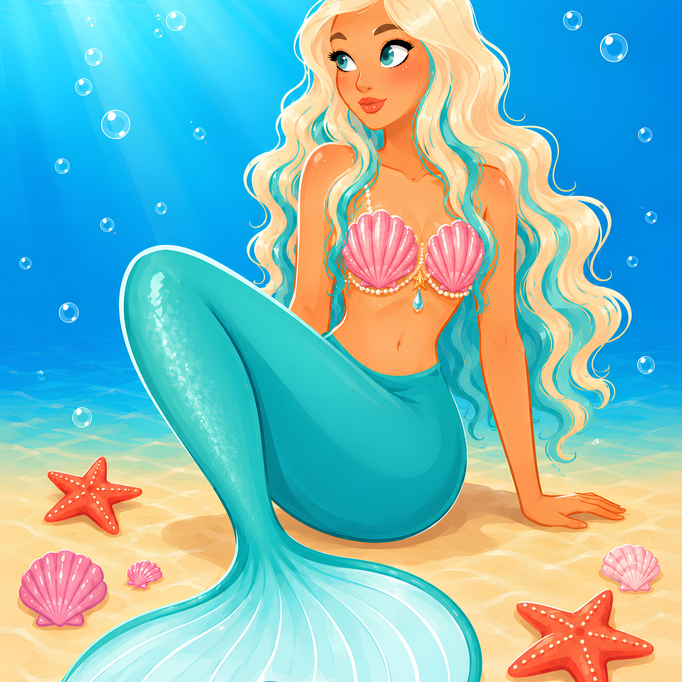 Laguna Mermaid – Diamond Art Kit (50x60cm, Square Drill)