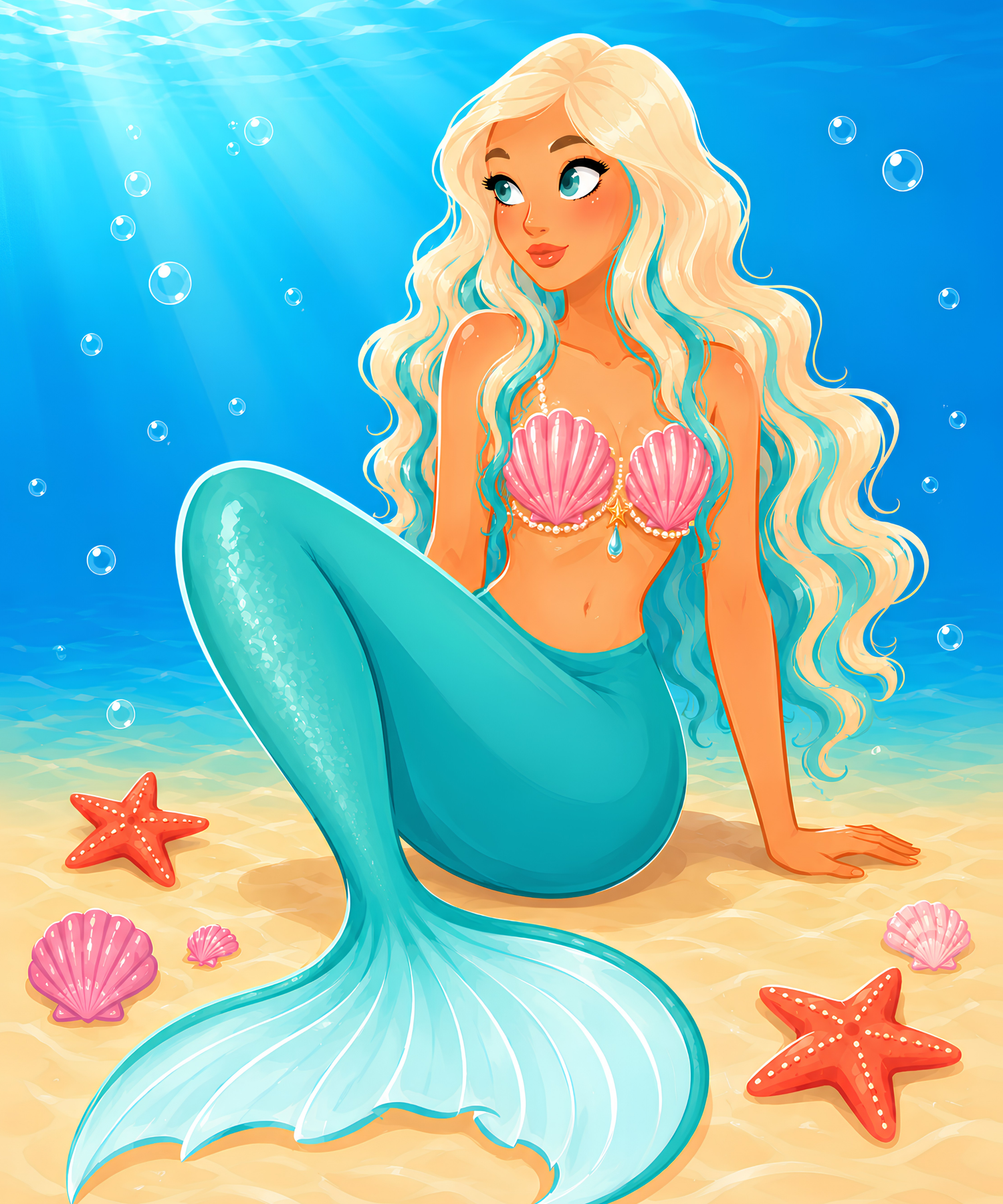 Laguna Mermaid – Diamond Art Kit (50x60cm, Square Drill)