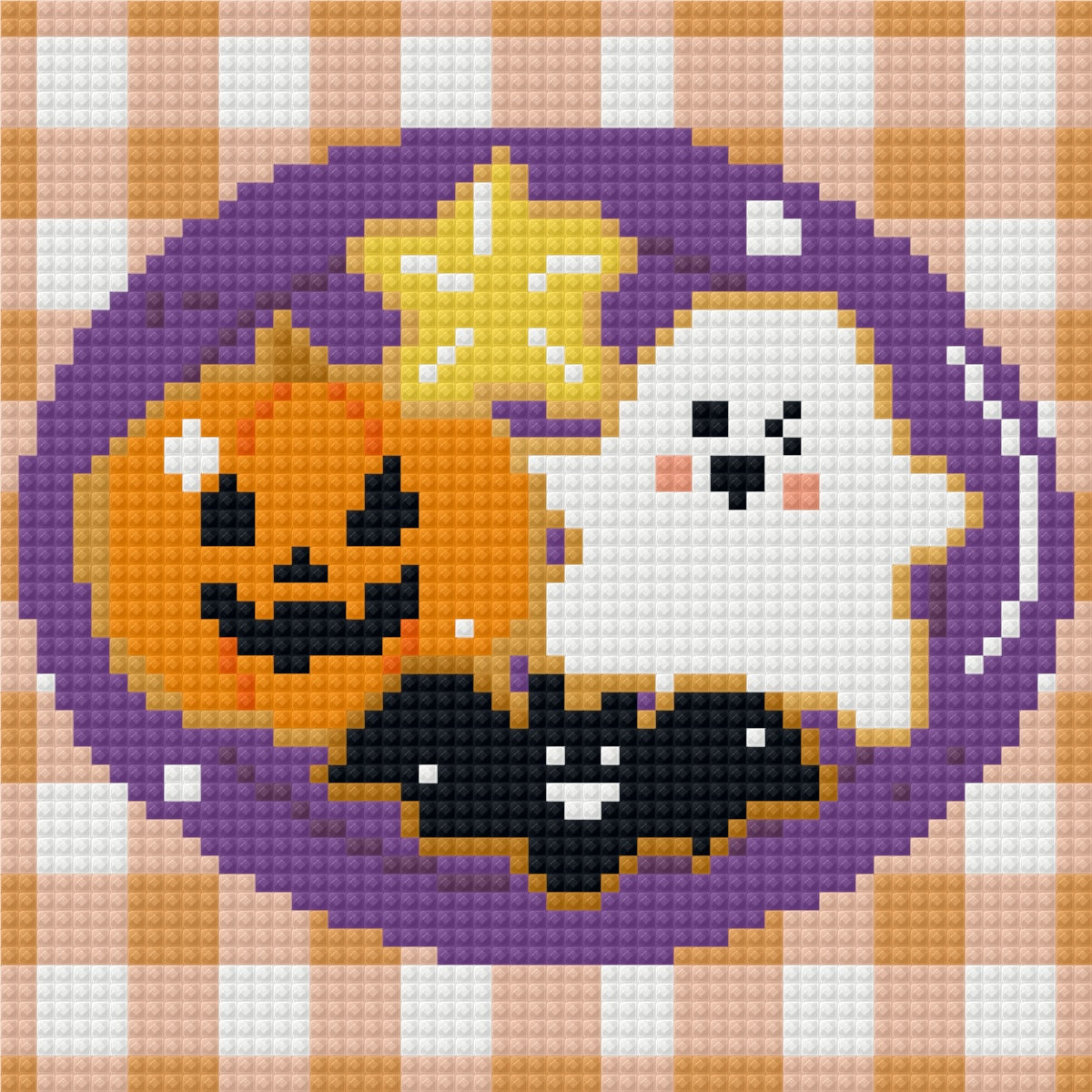 Boo Bear Sleepover by PonPon Artwork – little whimsies Mini Diamond Art Set