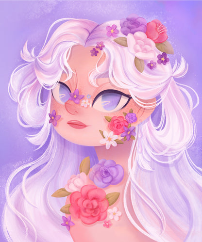Lavender Bloom by Daria.illus – Diamond Art Kit (50x60cm, Square Drill)