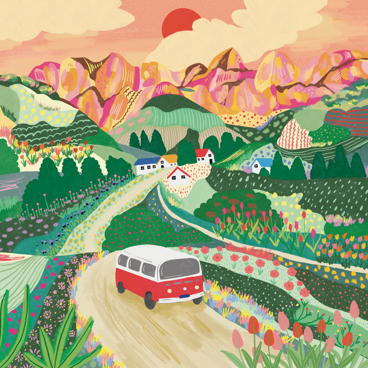 Let’s Go on a Trip by Ziyi Studio- Diamond Art Kit (50x50cm)