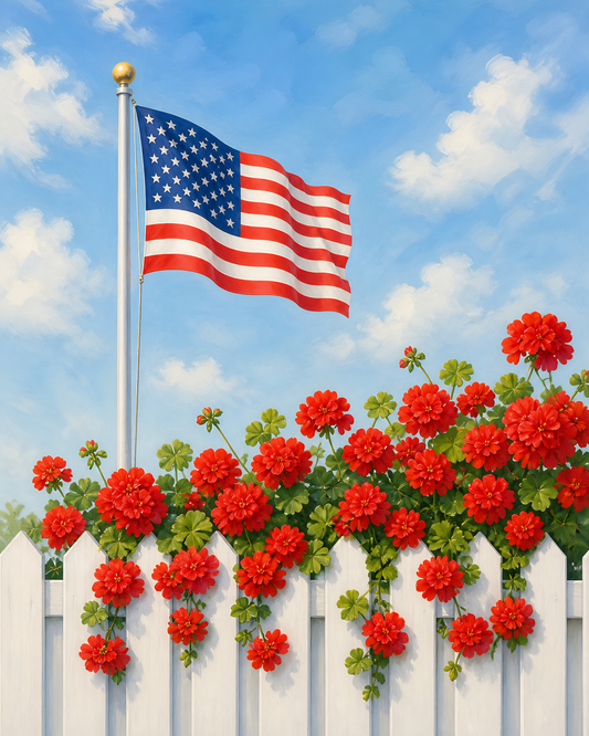 Liberty Garden View- Diamond Art Kit (40x50cm, Square Drill)