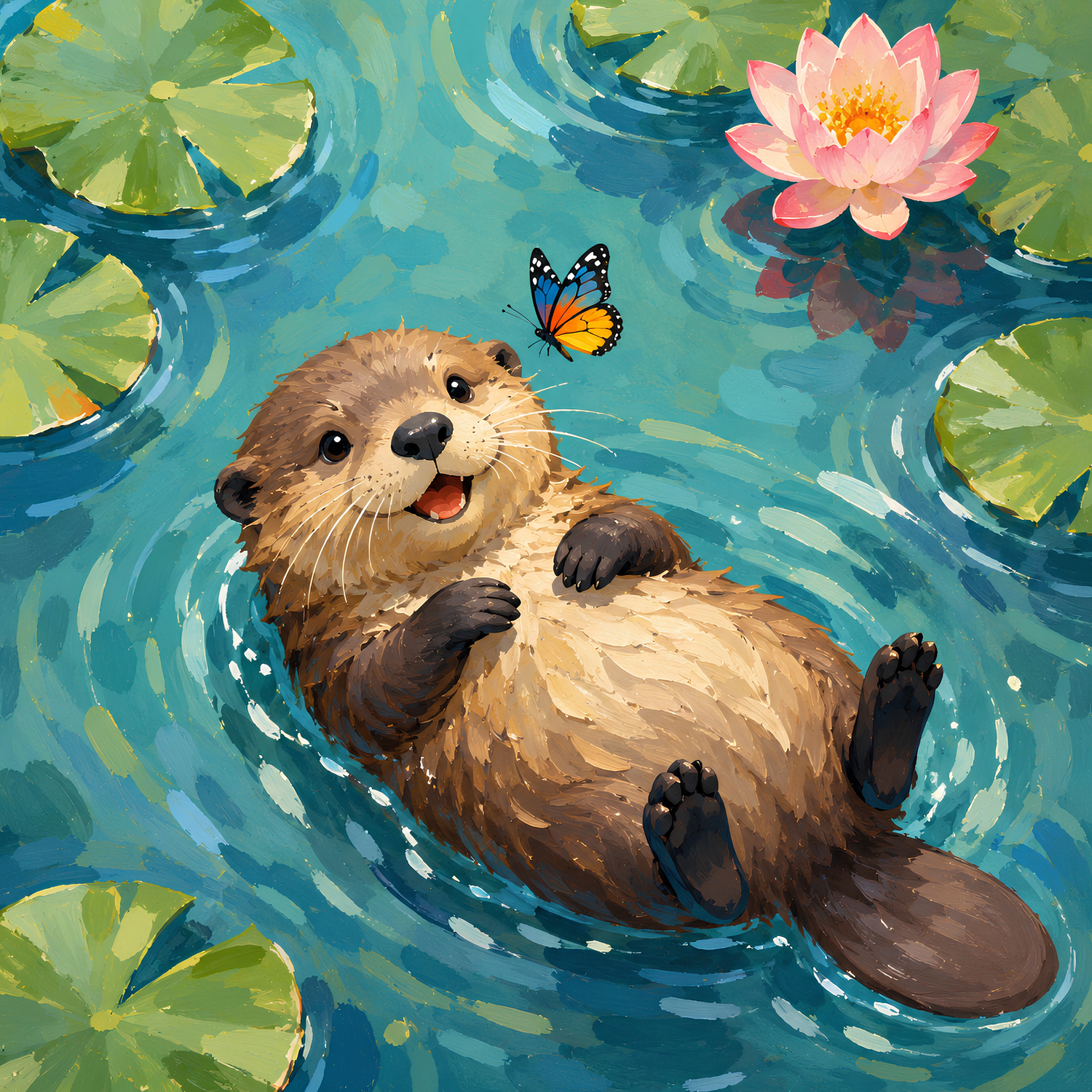 Lily Pad Lounger- Diamond Art Kit (50x50cm, Square Drill)
