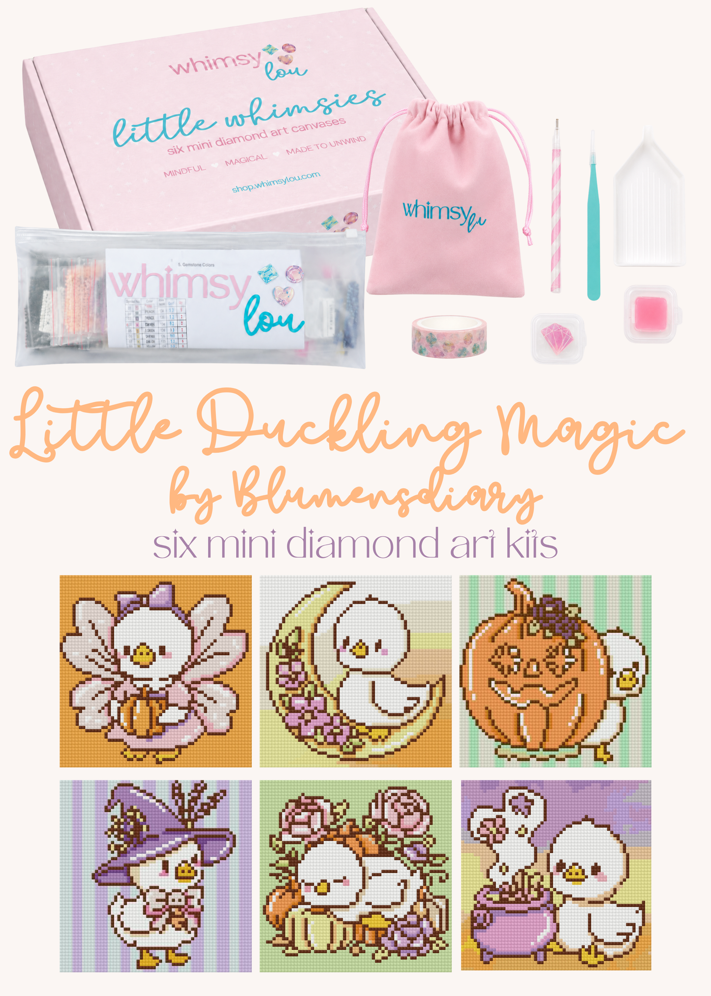 Little Duckling Magic by Blumensdiary – little whimsies Mini Diamond Art Set