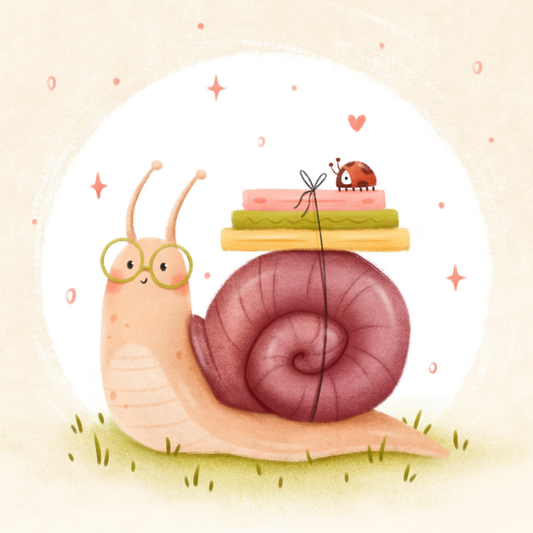 Little Snail Stories by Ellie Ohnora – Diamond Art Kit (40x40cm, Square Drill)