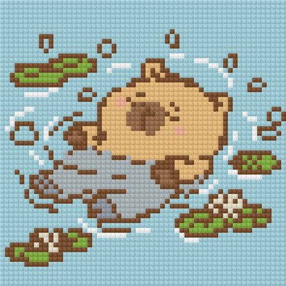 Spa Day Capybara by Blumensdiary – little whimsies Mini Diamond Art Set