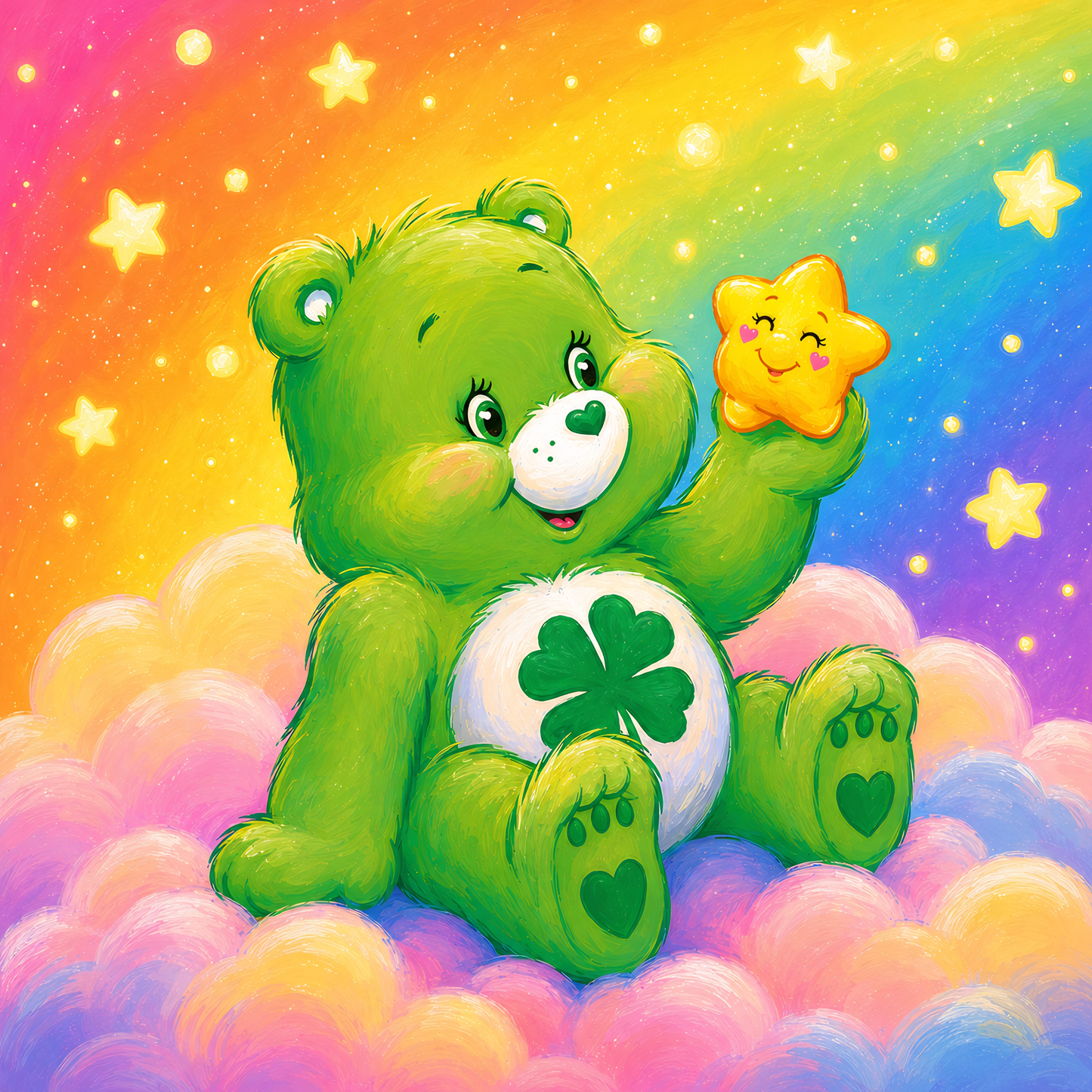 Lucky Charm Cub- Diamond Art Kit (50x50cm, Square Drill)