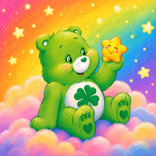 Lucky Charm Cub- Diamond Art Kit (50x50cm, Square Drill)