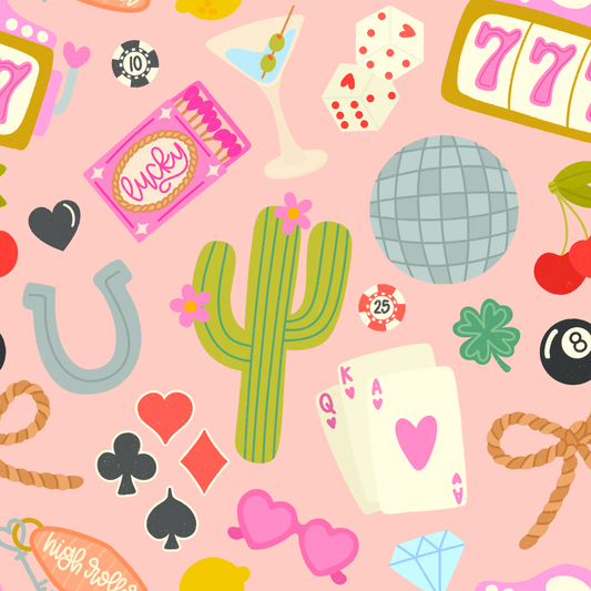 Lucky Pink Casino by Meg Ryan Designs- Diamond Art Kit (40x40cm)
