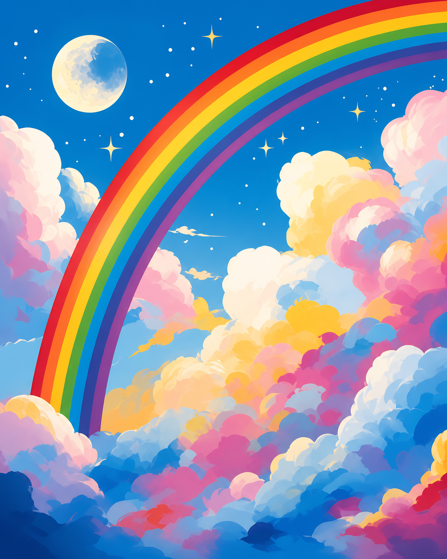 Moonbeam Skies- Diamond Art Kit (40x50cm, 100% Whimsy Dust Square Drill)