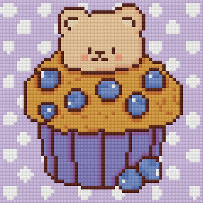 Blueberry Bear by Blumensdiary – little whimsies Mini Diamond Art Set