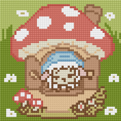 Cozy Cottage Lamb by Blumensdiary – little whimsies Mini Diamond Art Set