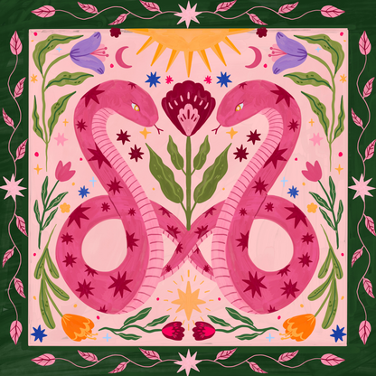 Mystic Twin Snakes by Ziyi Studio- Diamond Art Kit (50x50cm Square Drill)