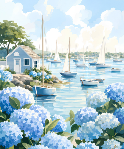 Nantucket Harbor– Diamond Art Kit (50x60cm, Square Drill)