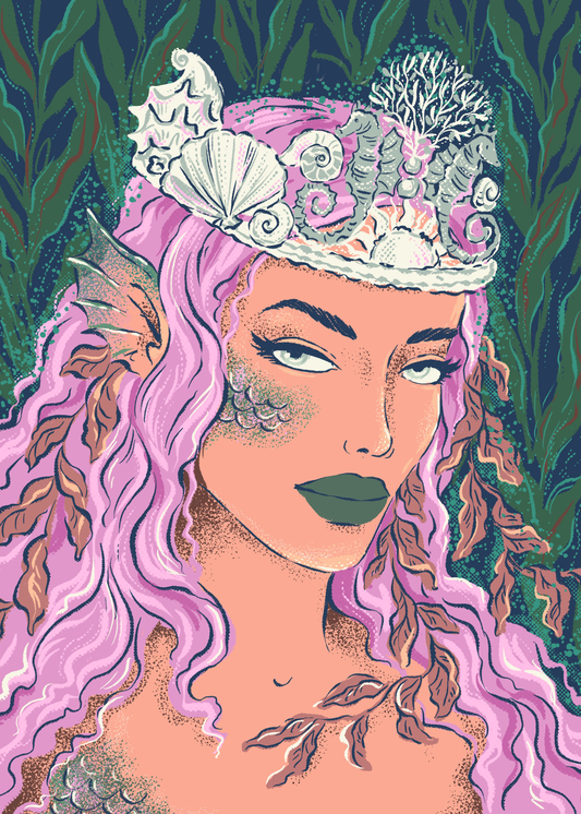 Queen Ocean Aura by Hanna Symo- Diamond Art Kit (50x70cm, Square Drill)