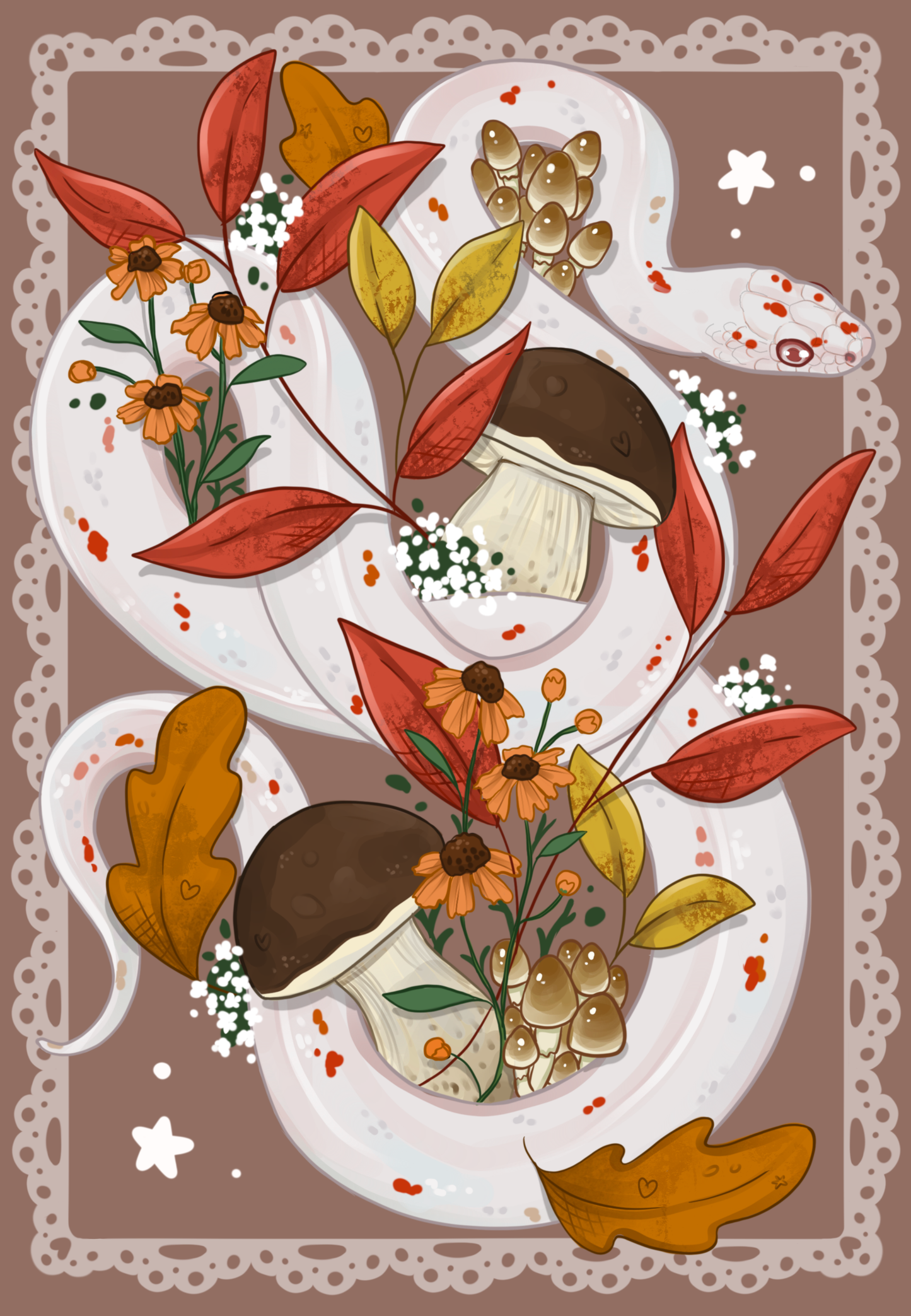 Palmetto Corn Snake Harvest by Angelxbeans- Diamond Art Kit (45x65cm, Square Drill)