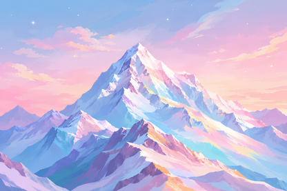 Pastel Everest- Diamond Art Kit (60x40cm, 100% Whimsy Dust Square Drill)