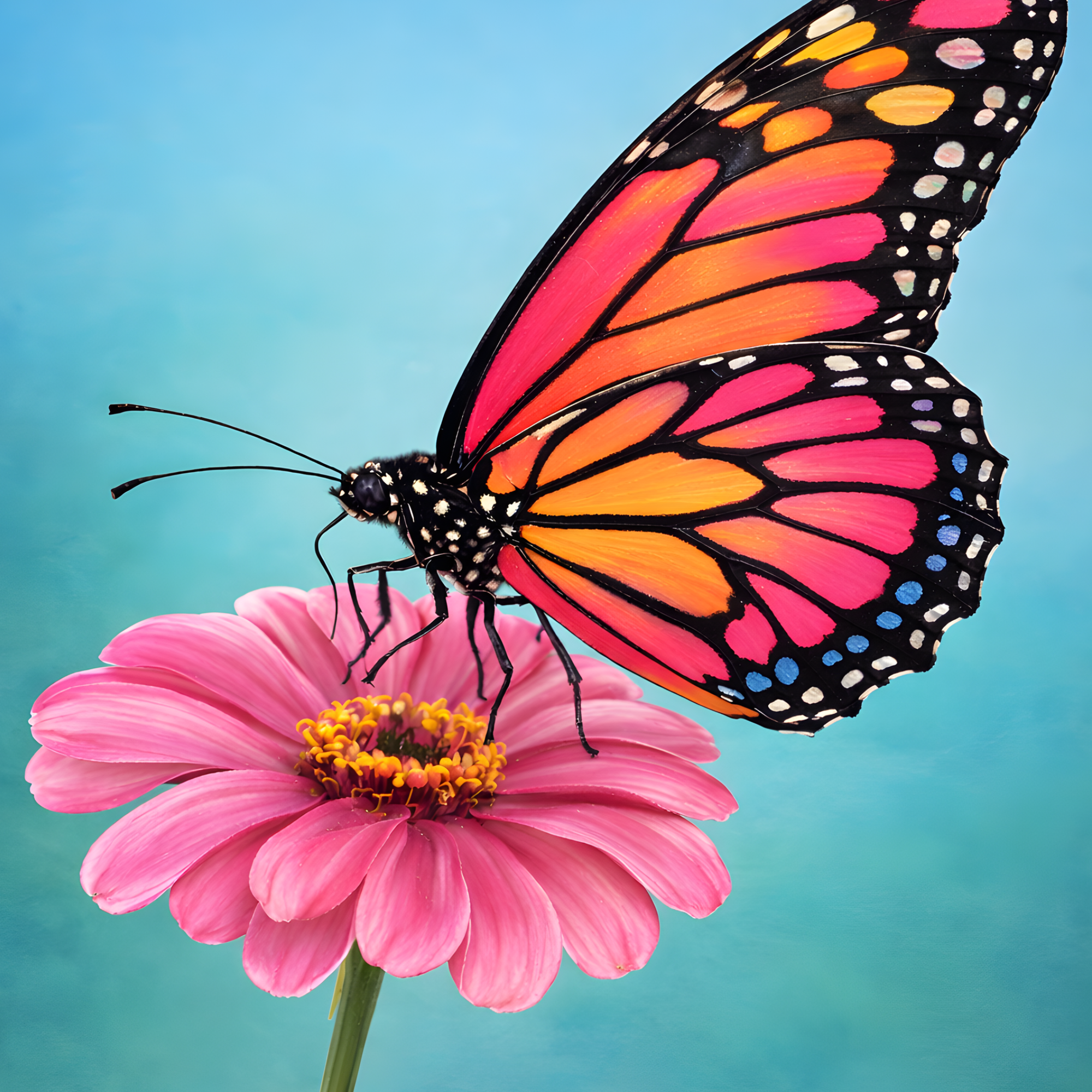Petal Kiss Butterfly - Diamond Art Kit (40x50cm, Square Drill)