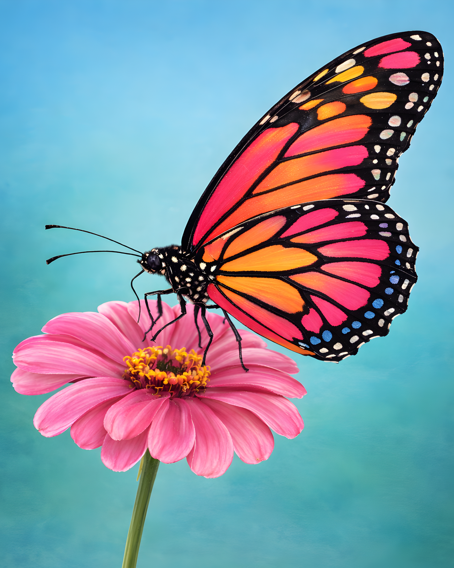 Petal Kiss Butterfly - Diamond Art Kit (40x50cm, Square Drill)