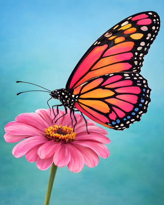 Petal Kiss Butterfly - Diamond Art Kit (40x50cm, Square Drill)