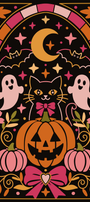 Pink Halloween Stained Glass by Textile Bakery – Diamond Art Kit (40x60cm)