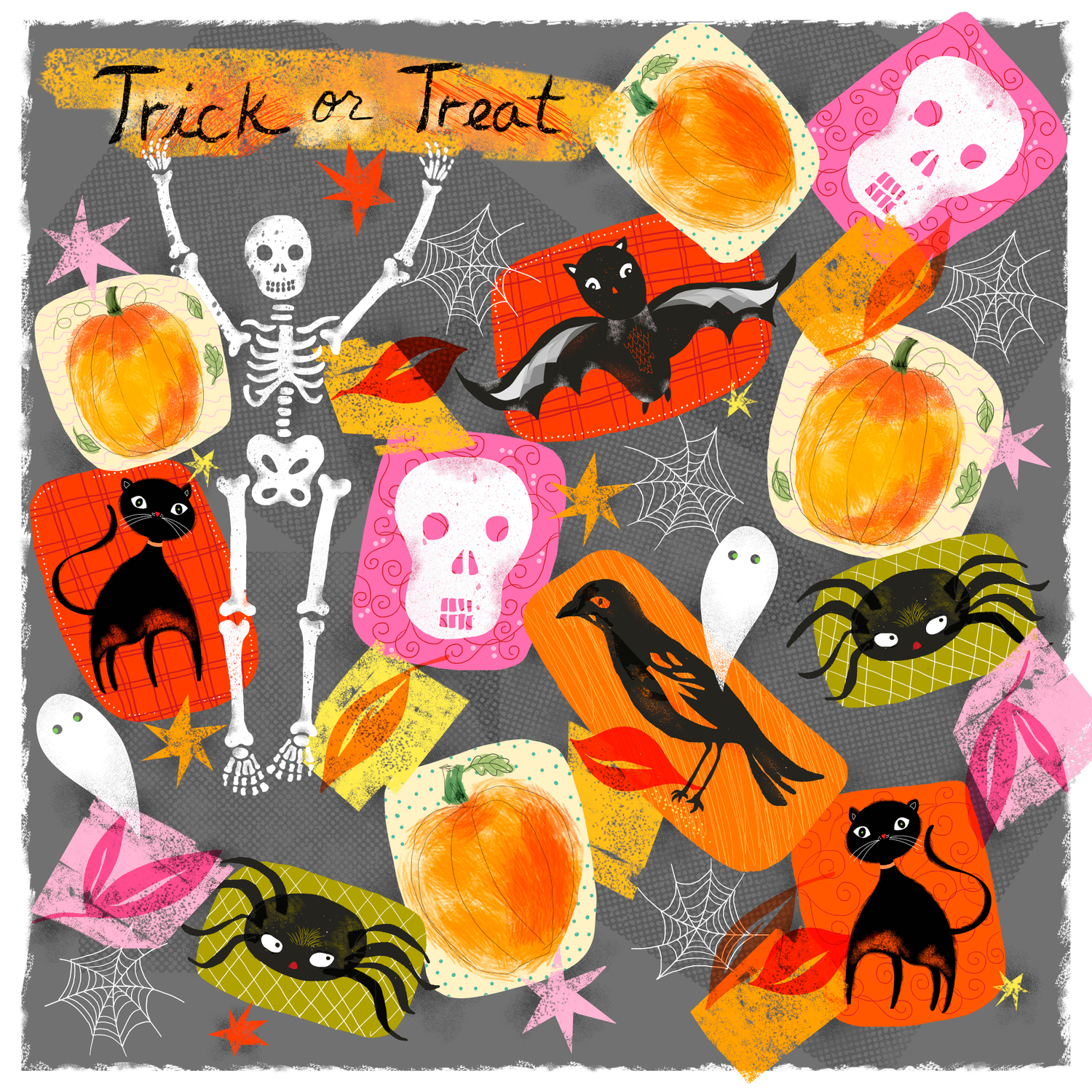 Trick or Treat by Lisa Powell Braun – Diamond Art Kit (50x50cm, Square Drill)