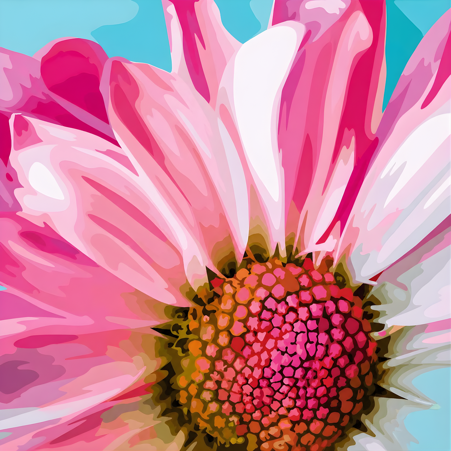 Pretty in Petals- Diamond Art Kit (40x40cm, Round Drill)