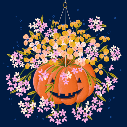 Pumpkin Petals by Molly Marie Pea- Diamond Art Kit (40x40cm)