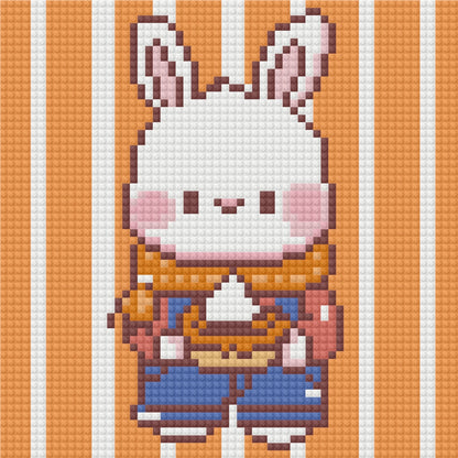 Bunny's Cozy Harvest by Blumensdiary – little whimsies Mini Diamond Art Set