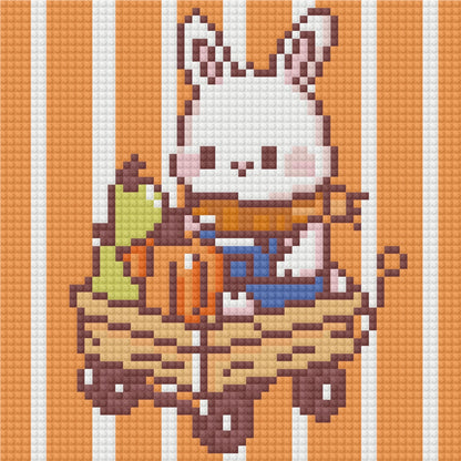Bunny's Cozy Harvest by Blumensdiary – little whimsies Mini Diamond Art Set