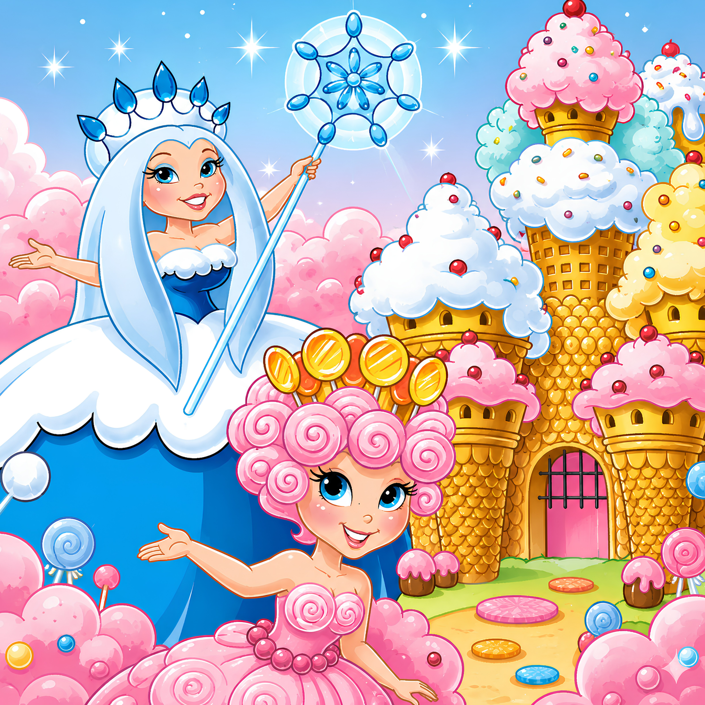 Queens of Candy Castle- Diamond Art Kit (50x50cm, Square Drill)