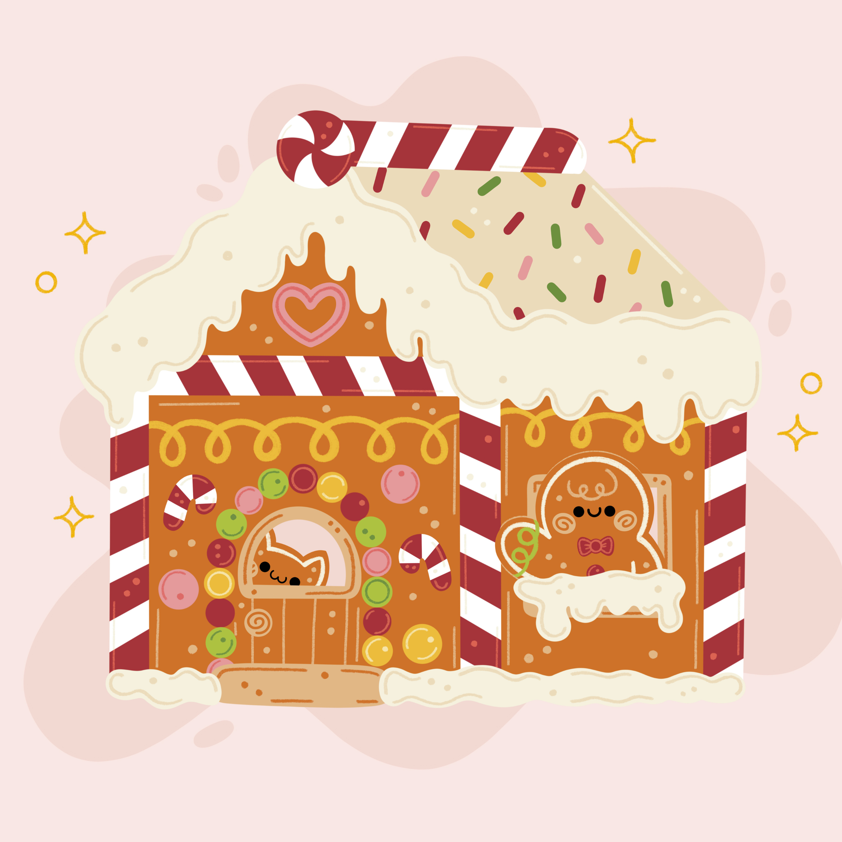 Gingerbread Cabin by Siselie Studio- Diamond Art Kit (50x50cm)