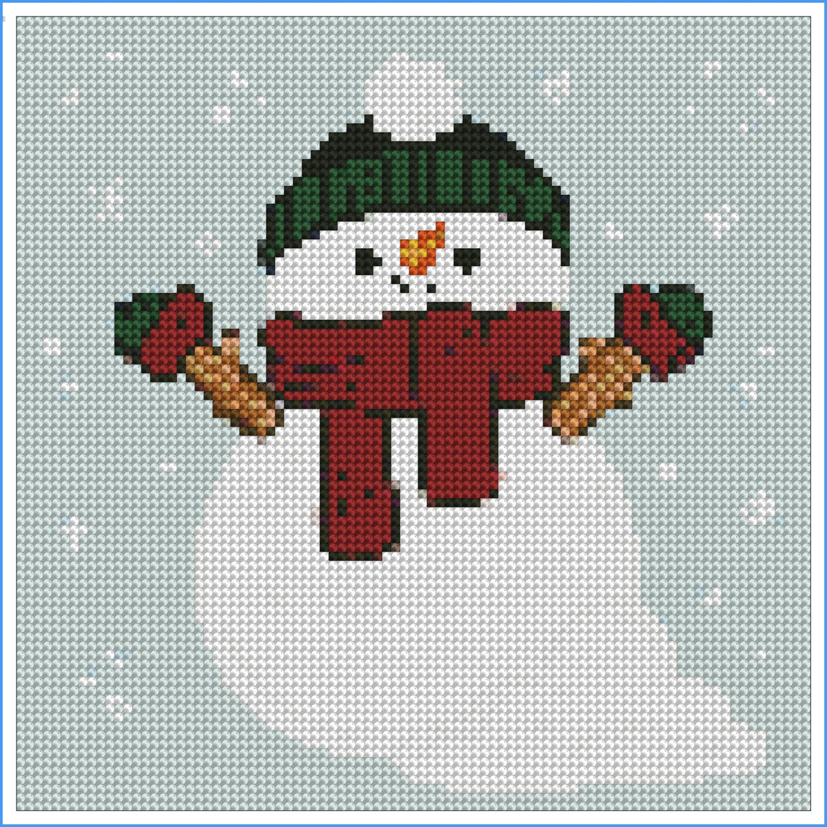 Merry Little Snowman by Siselie Studio- Diamond Art Kit (25x25cm Round Drill)