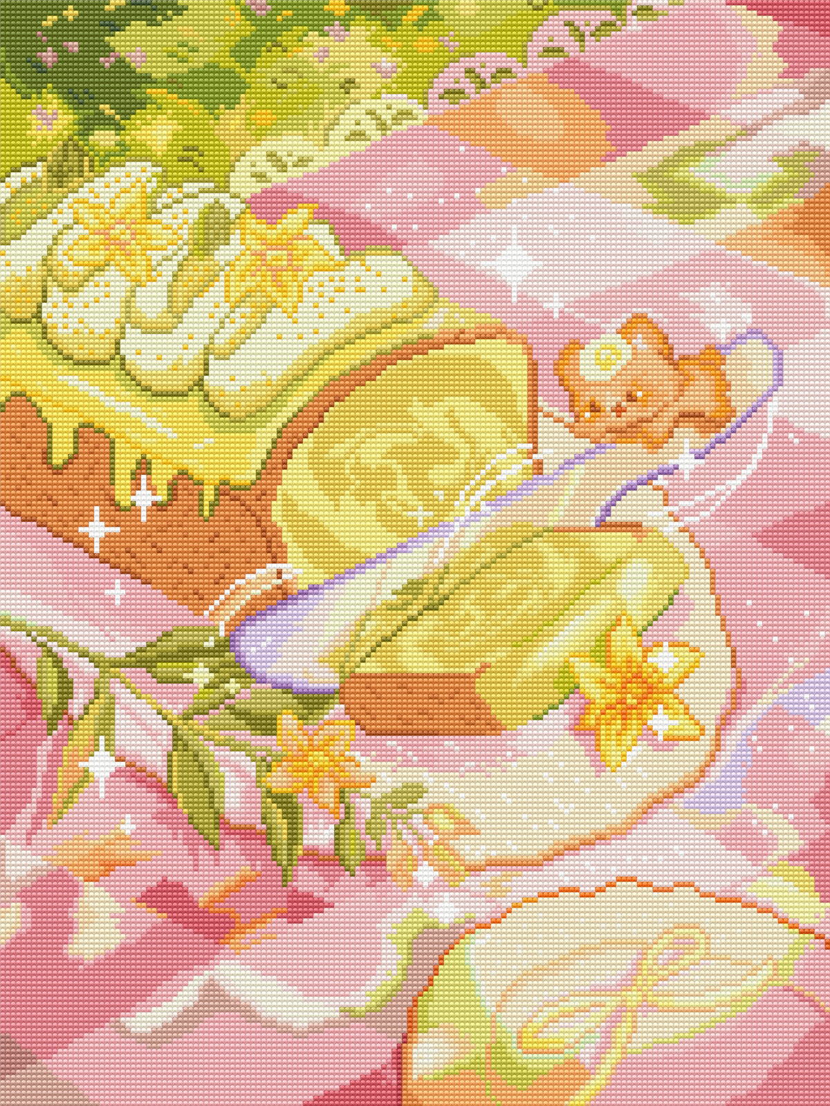 Mochi's Matcha Cake by Violet Jim Art- Diamond Art Kit (45x60cm Round Drill) Hand Rendered