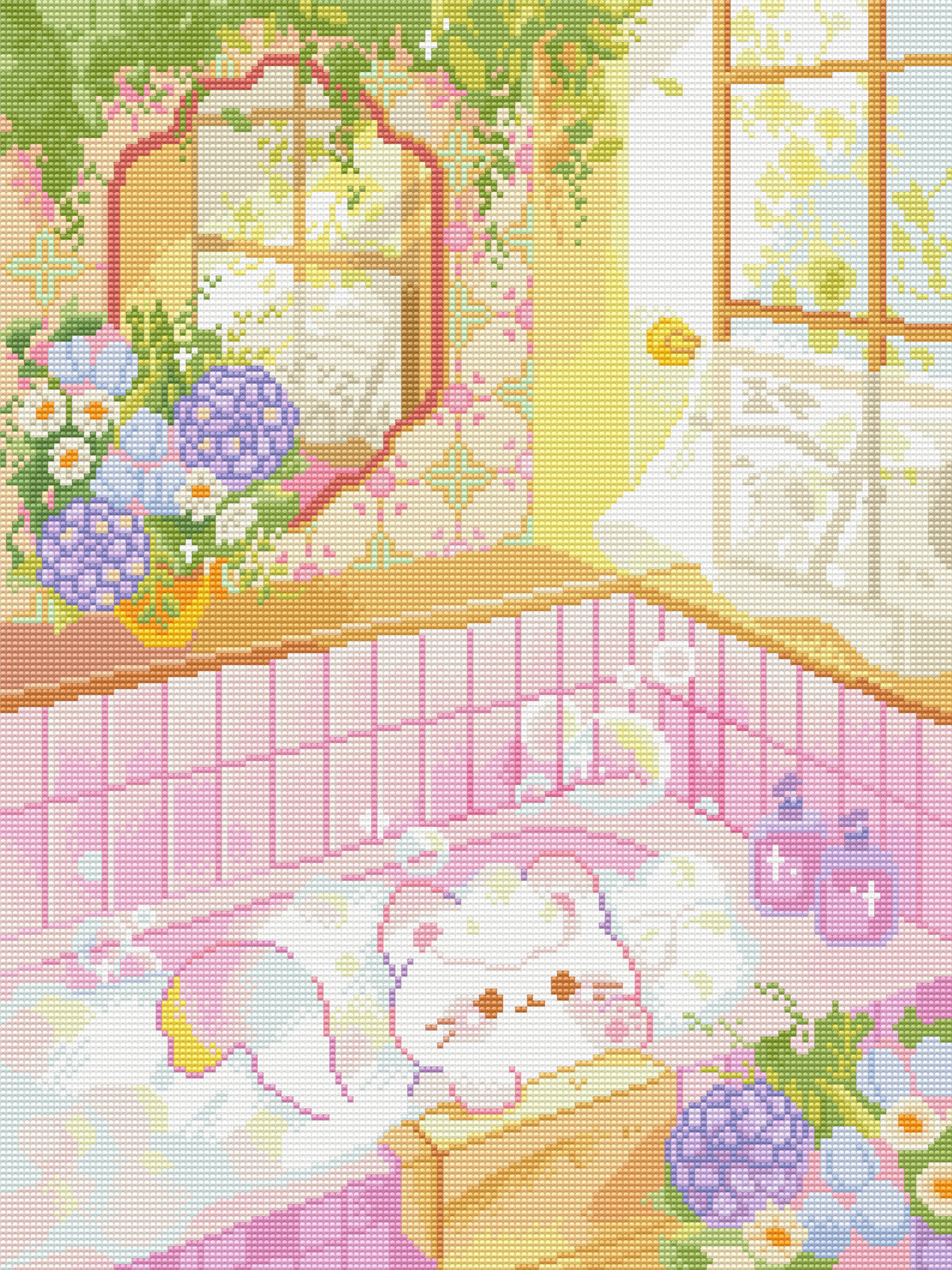 Plumo’s Bubble Bath by Violet Jim- Diamond Art Kit (45x60cm) Hand Rendered