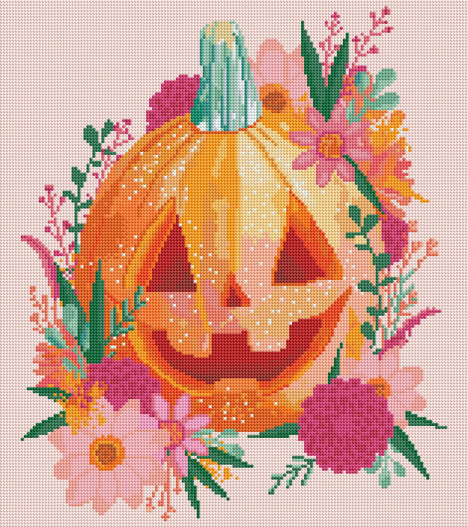 Pumpkin in Bloom by Millicent Venton- Diamond Art Kit (40x45cm, Round Drill) Hand Rendered