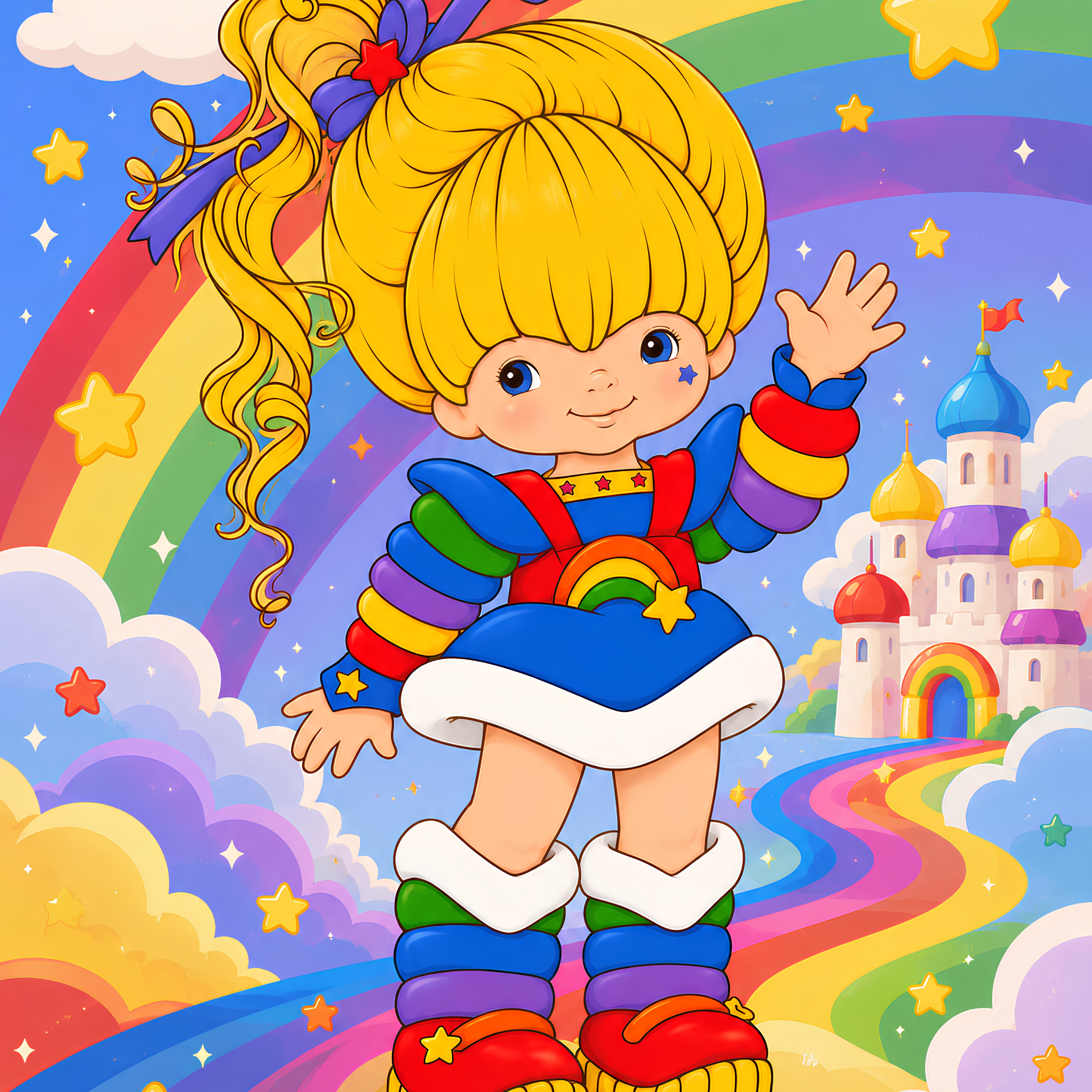 Rainbow Magic Girl – Diamond Art Kit (50x60cm, Square Drill)