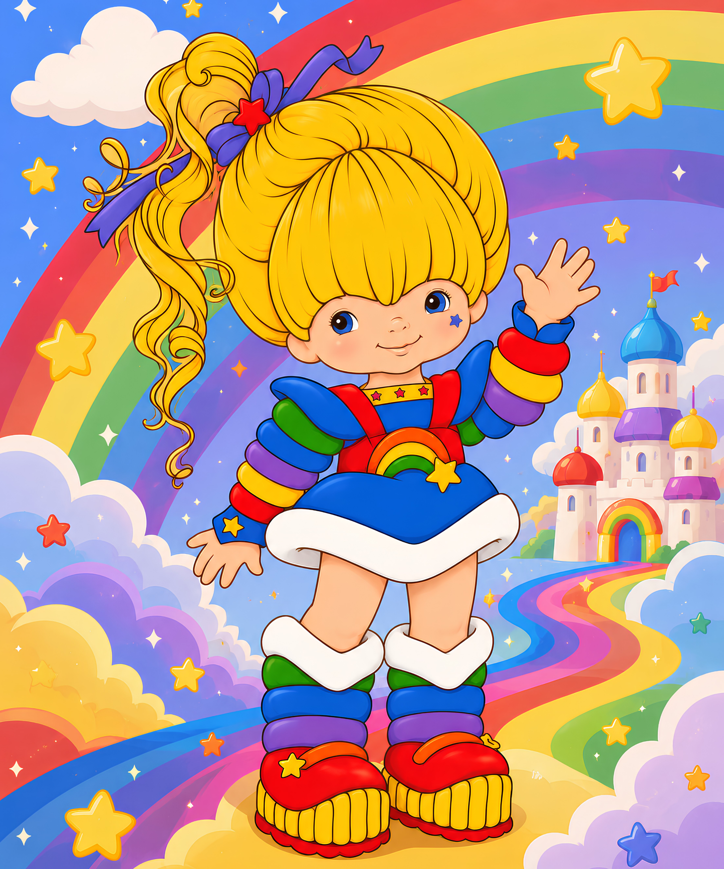 Rainbow Magic Girl – Diamond Art Kit (50x60cm, Square Drill)