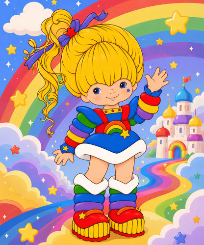 Rainbow Magic Girl – Diamond Art Kit (50x60cm, Square Drill)