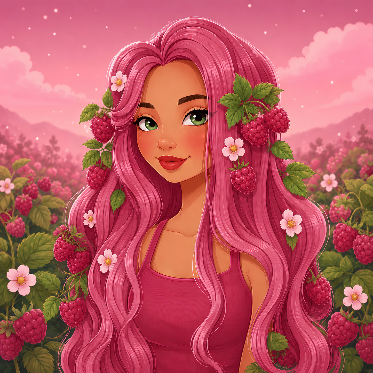 Raspberry Blush Beauty- Diamond Art Kit (50x50cm, Square Drill)