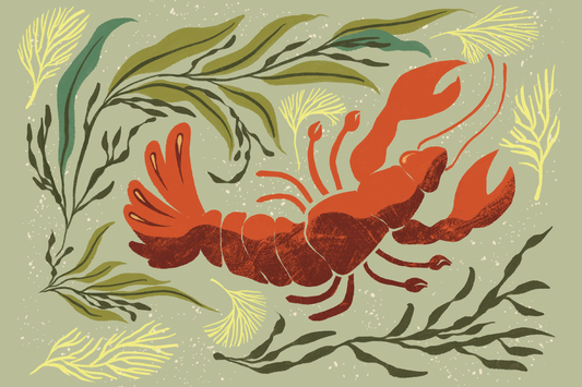 Red Lobster by Amirah Sheikh- Diamond Art Kit (60x40cm, Square Drill)