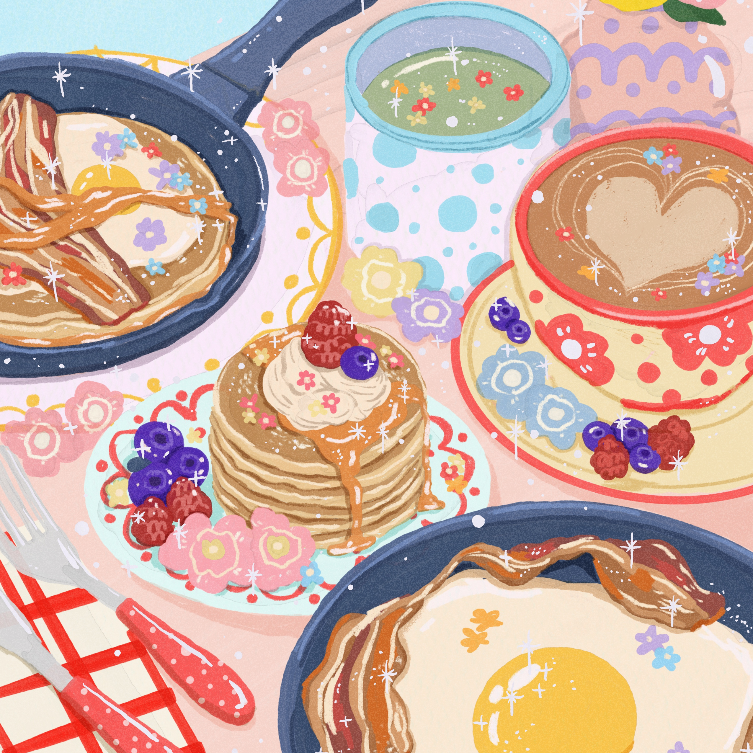 It's Brunch Time! by Ziyi Studio- Diamond Art Kit (45x65cm Square Drill) Hand Rendered