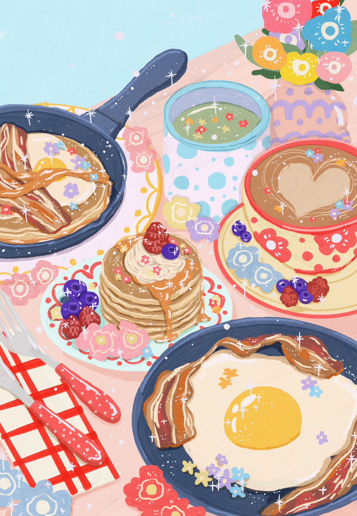 It's Brunch Time! by Ziyi Studio- Diamond Art Kit (45x65cm Square Drill) Hand Rendered