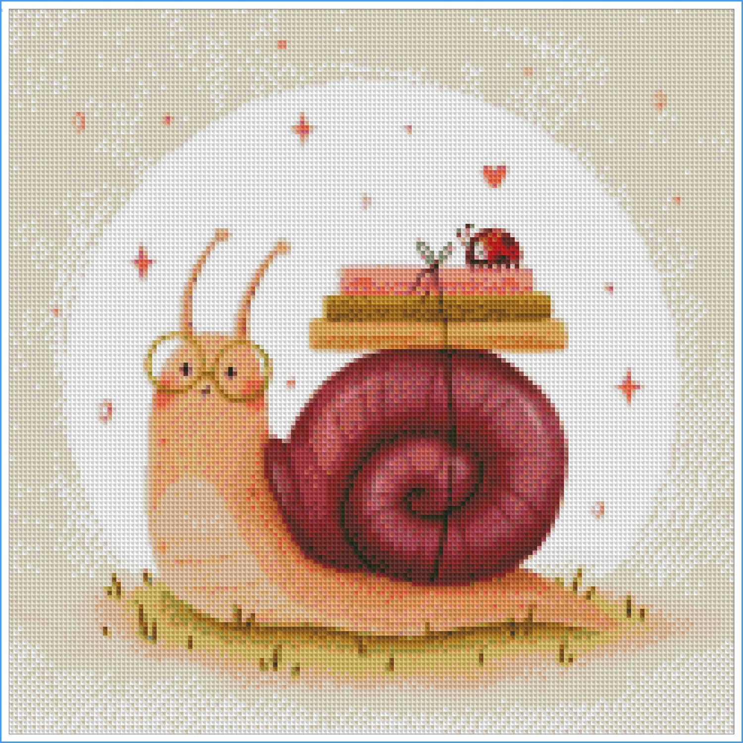 Little Snail Stories by Ellie Ohnora – Diamond Art Kit (40x40cm, Square Drill)