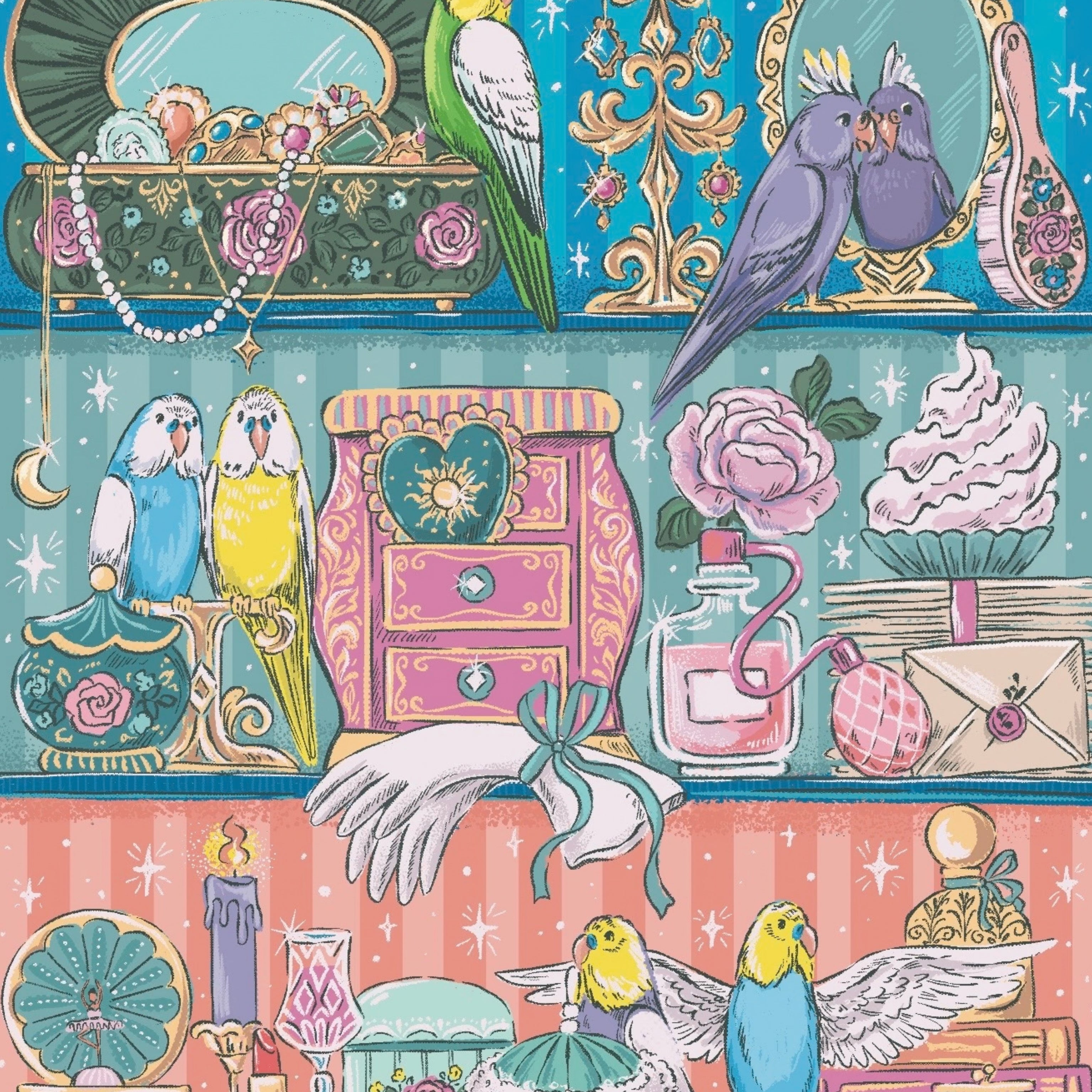 Secrets of the Boudoir by Hanna Symo- Diamond Art Kit (50x60cm, Square Drill) Hand Rendered