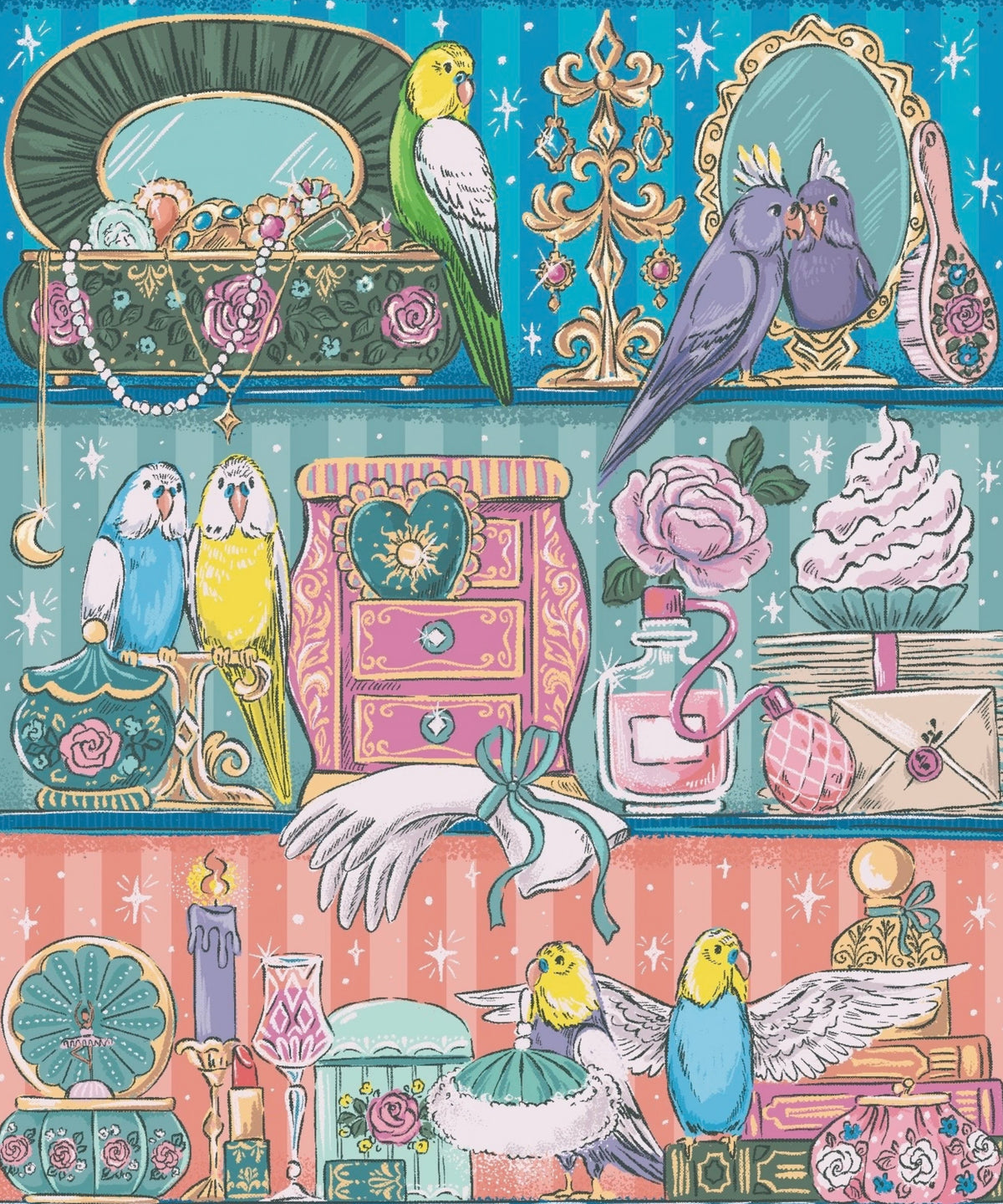 Secrets of the Boudoir by Hanna Symo- Diamond Art Kit (50x60cm, Square Drill) Hand Rendered
