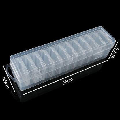 Bead Organizer Box 12/24/30Pcs Small Clear Plastic Bead Storage Containers with Hinged Lid for Storage Crafts Jewelry Organizer