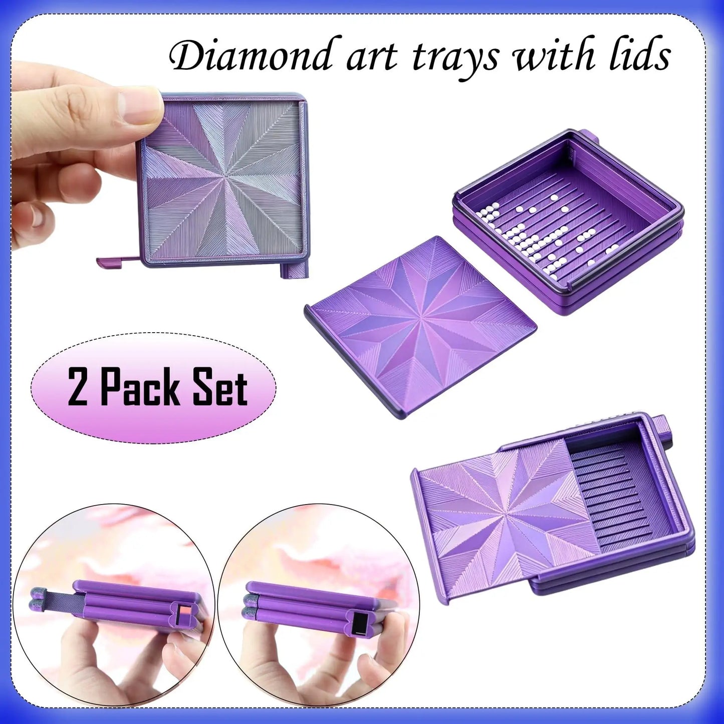 Premium Diamond Painting Tool Kit – Steel Tips, Tray, Roller & Accessories